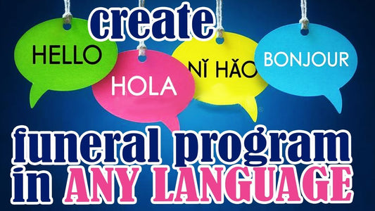 A Funeral Program In Any Language - Funeral Program-Site Funeral Programs & Templates