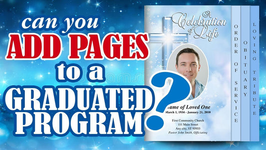 Adding Pages To A Graduated Funeral Program - Funeral Program-Site Funeral Programs & Templates