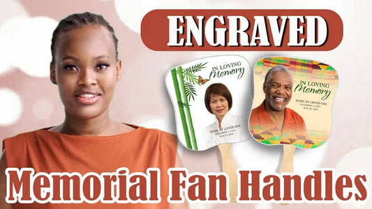 Engraved Memorial Fan Handles - Funeral Program-Site Funeral Programs & Templates