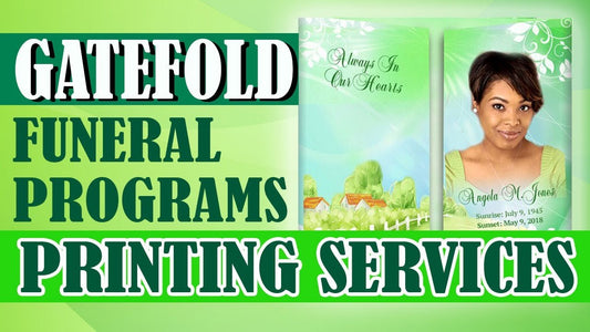 Gatefold Funeral Program Printing Services - Funeral Program-Site Funeral Programs & Templates