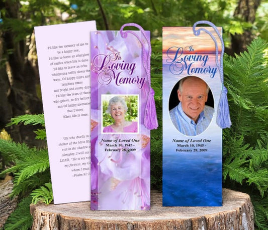 The Funeral Program Site Memorial Bookmarks: Cherished Keepsakes of Love and Memory