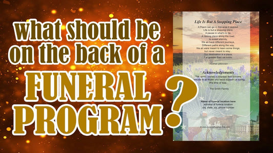 The Back Of A Funeral Program - Funeral Program-Site Funeral Programs & Templates