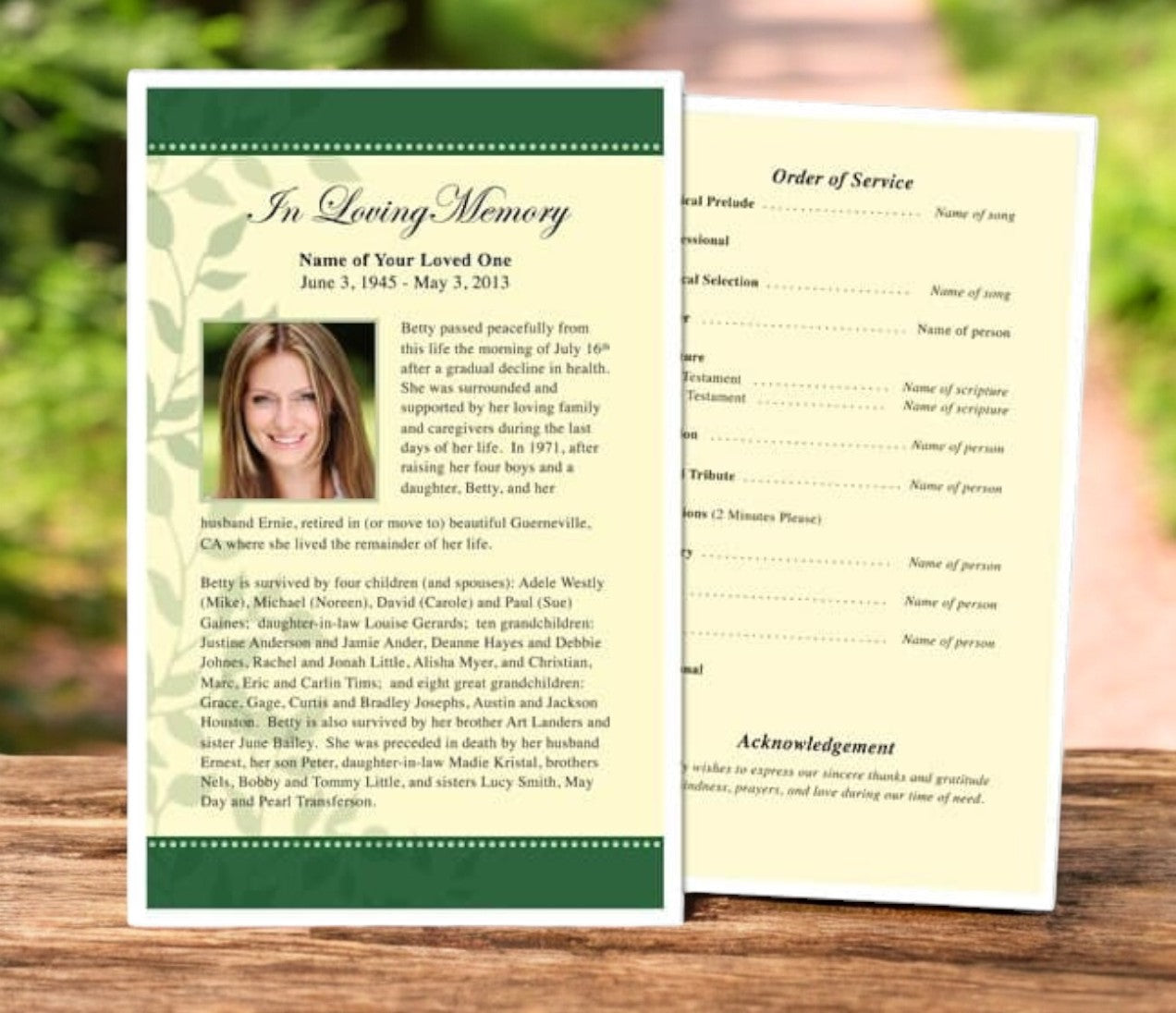 Ambience Funeral Flyer Template