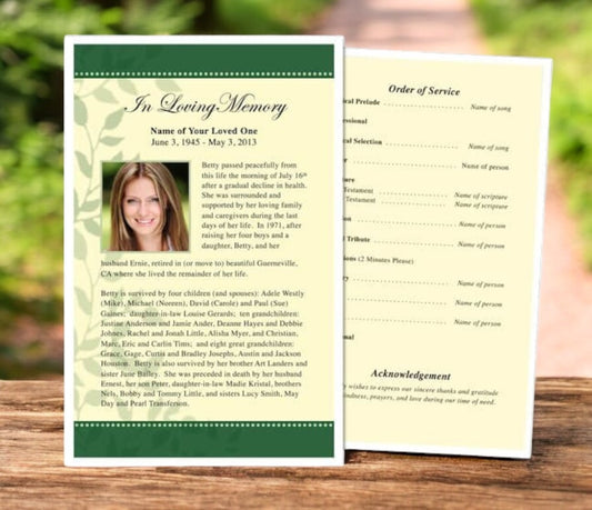 Ambience Funeral Flyer Template