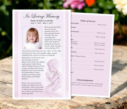 Angela Funeral Flyer Template