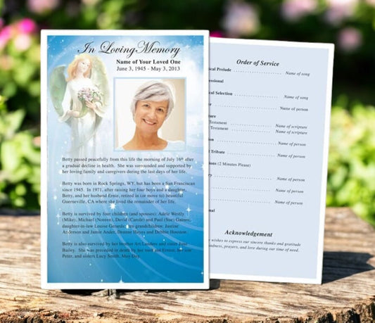 Angelic Funeral Flyer Template
