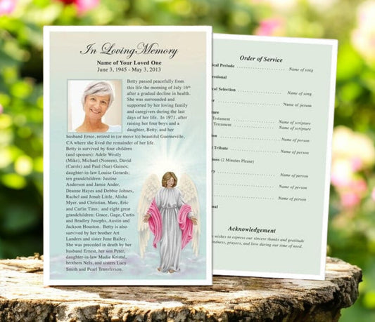 Angelina Funeral Flyer Template