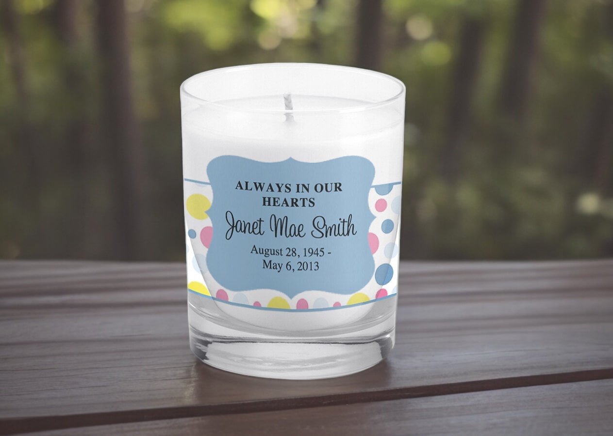 Addison Personalized Votive Memorial Candle - The Funeral Program Site