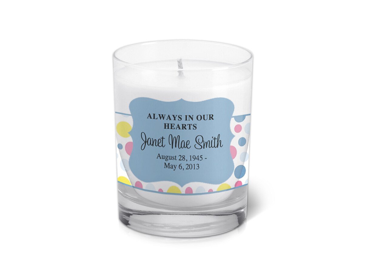 Addison Personalized Votive Memorial Candle - The Funeral Program Site