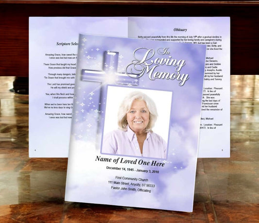Adoration Funeral Booklet Template