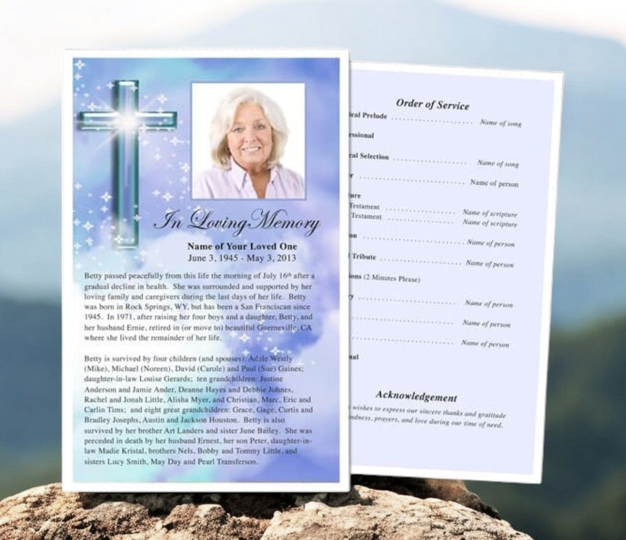 Adoration Funeral Flyer Template