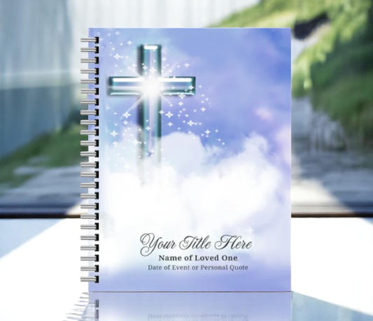 Adoration Wire Bind Funeral Guest Book