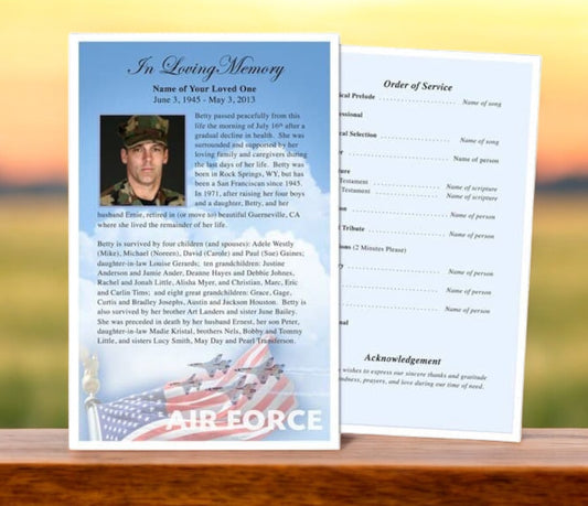 Air Force Funeral Flyer Template