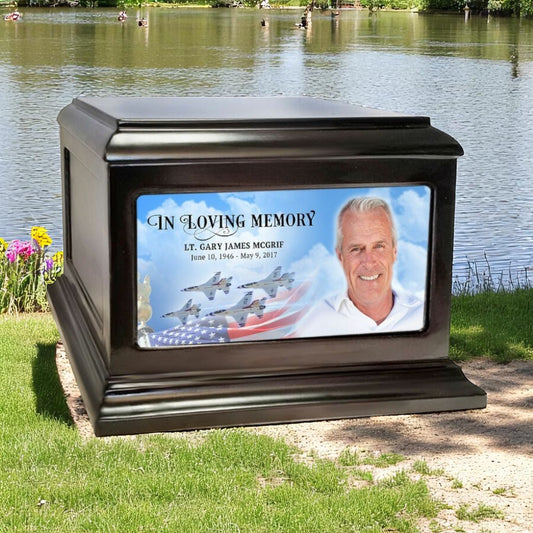 Air Force Wood Cremation Urn