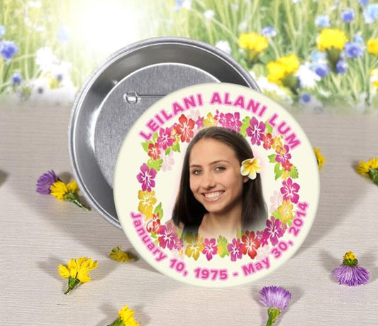 Aloha Lei Memorial Button (Pack of 10)