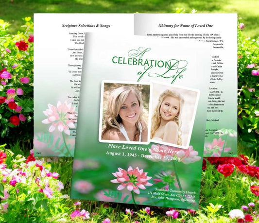 Ambrosia Funeral Booklet Template
