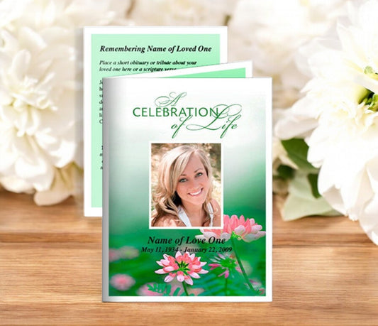 Ambrosia Small Memorial Card Template