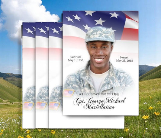 America Memorial Card Design & Print (Pack of 50)
