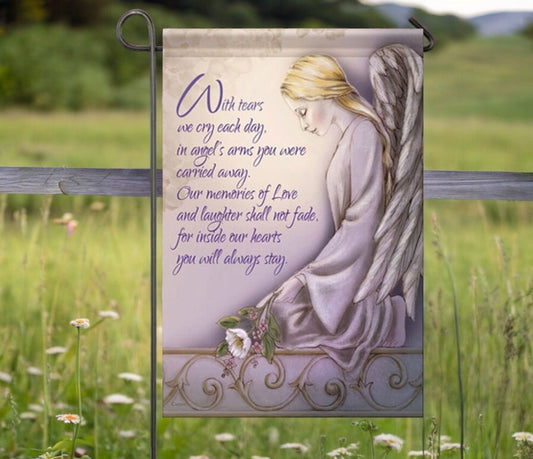 Angel Arms Cemetery Memorial Garden Flag - Funeral Program - Site Funeral Programs & Templates