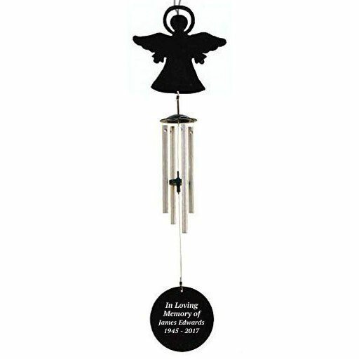 Angel Silhouette In Loving Memory Memorial Wind Chime - Funeral Program - Site Funeral Programs & Templates
