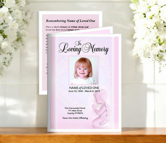 Angela Small Memorial Card Template