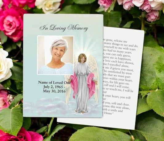 Angelina Small Memorial Card Template