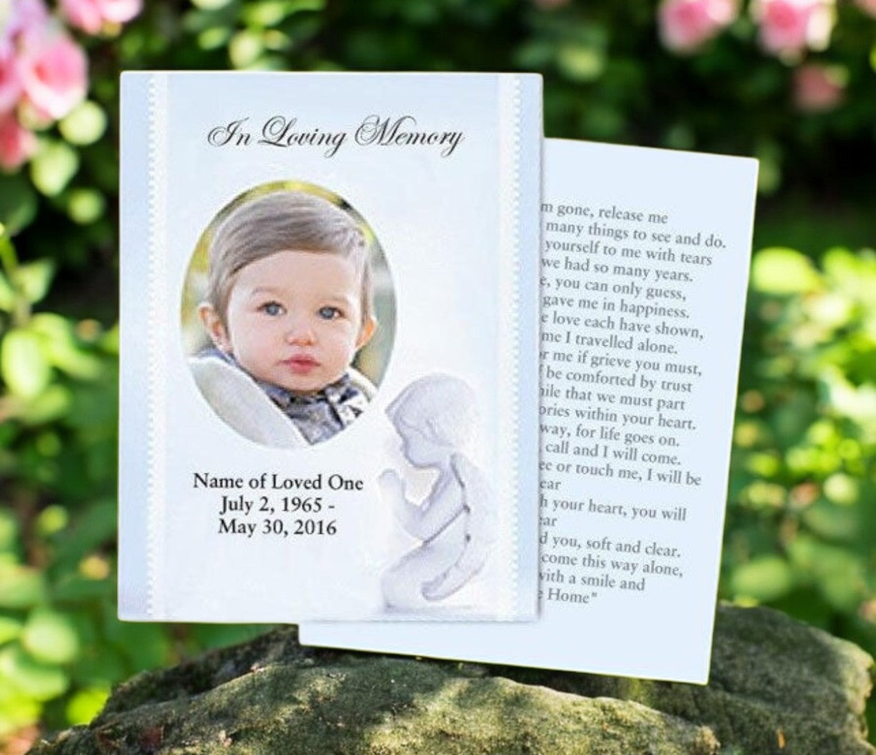 Angelo Small Memorial Card Template