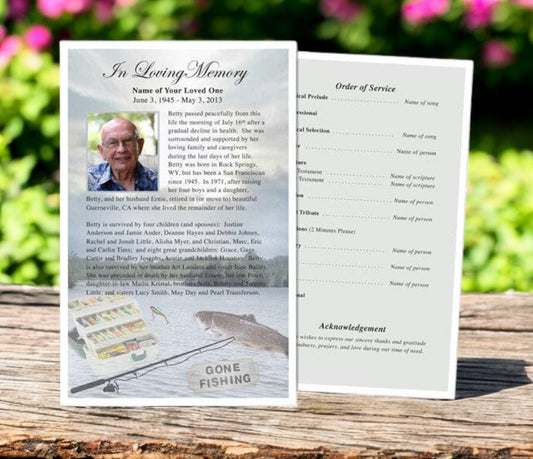 Angler Funeral Flyer Template