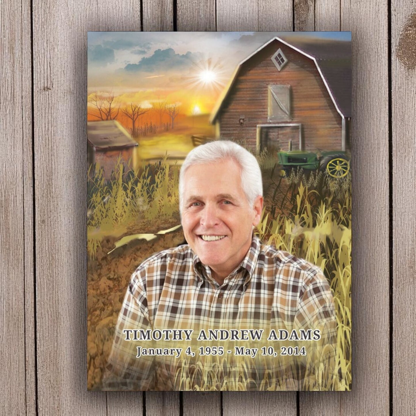 Barn Funeral Memorial Poster Portrait