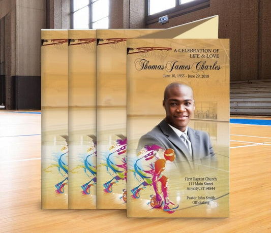 Basketball Funeral Brochure Design & Print (Pack of 50)