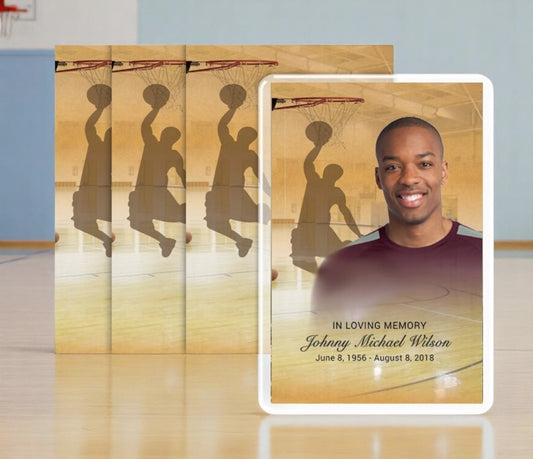 Basketball Funeral Prayer Card Design & Print (Pack of 50)