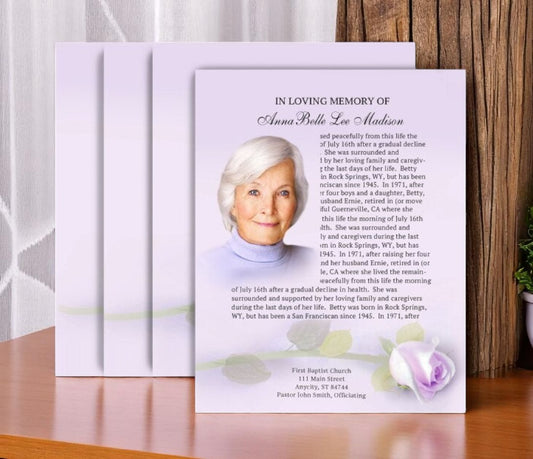 Beloved Funeral Flyer Design & Print (Pack of 50)
