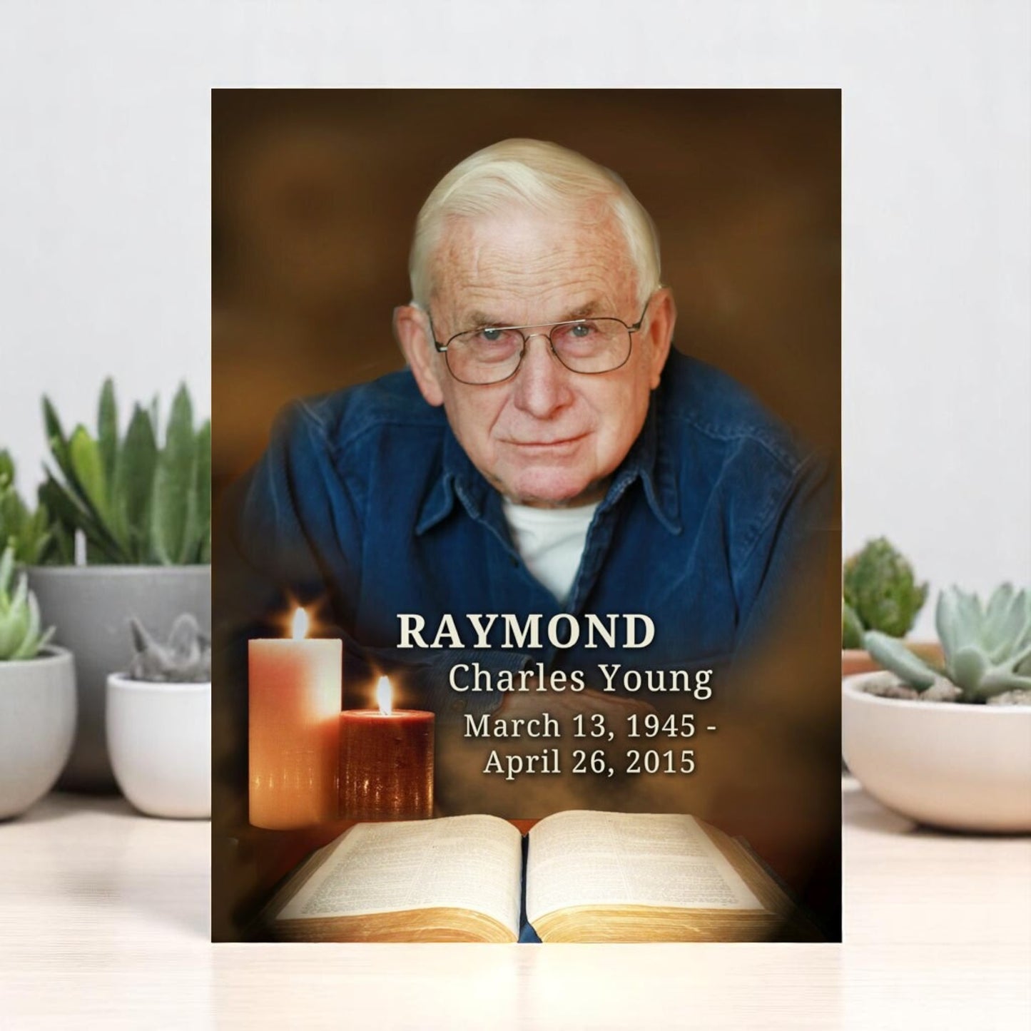 Bible Funeral Memorial Poster Portrait