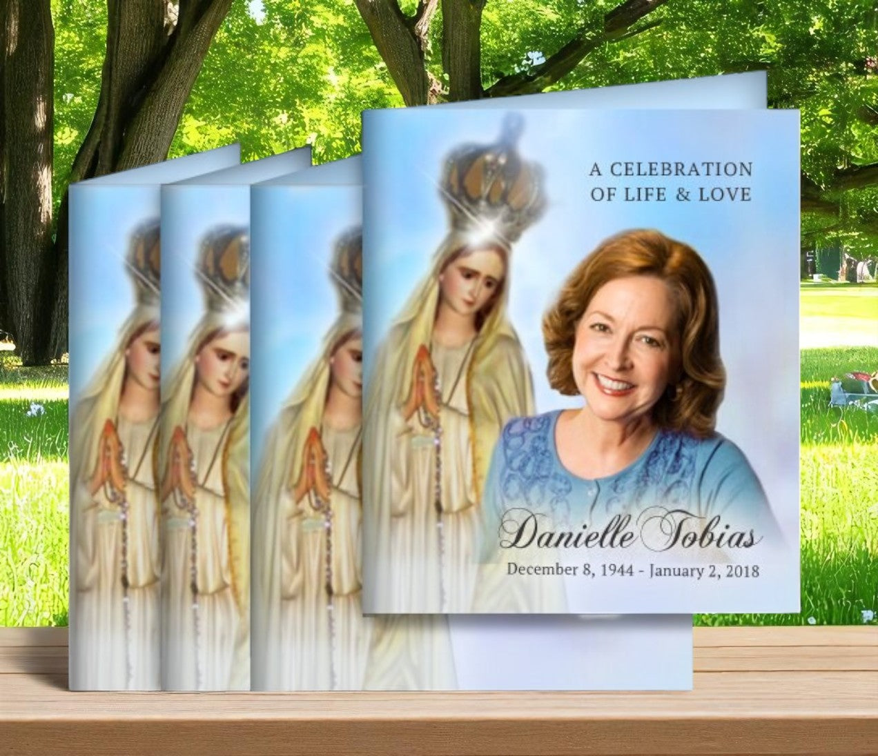 Blessed Small Folded Memorial Card Design & Print (Pack of 50)