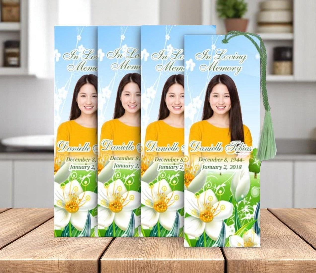 Blossom Memorial Bookmark Design & Print (Pack of 50)