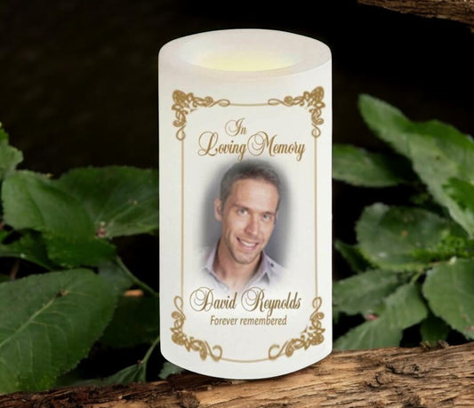 Chestnut Personalized Flameless LED Memorial Candle
