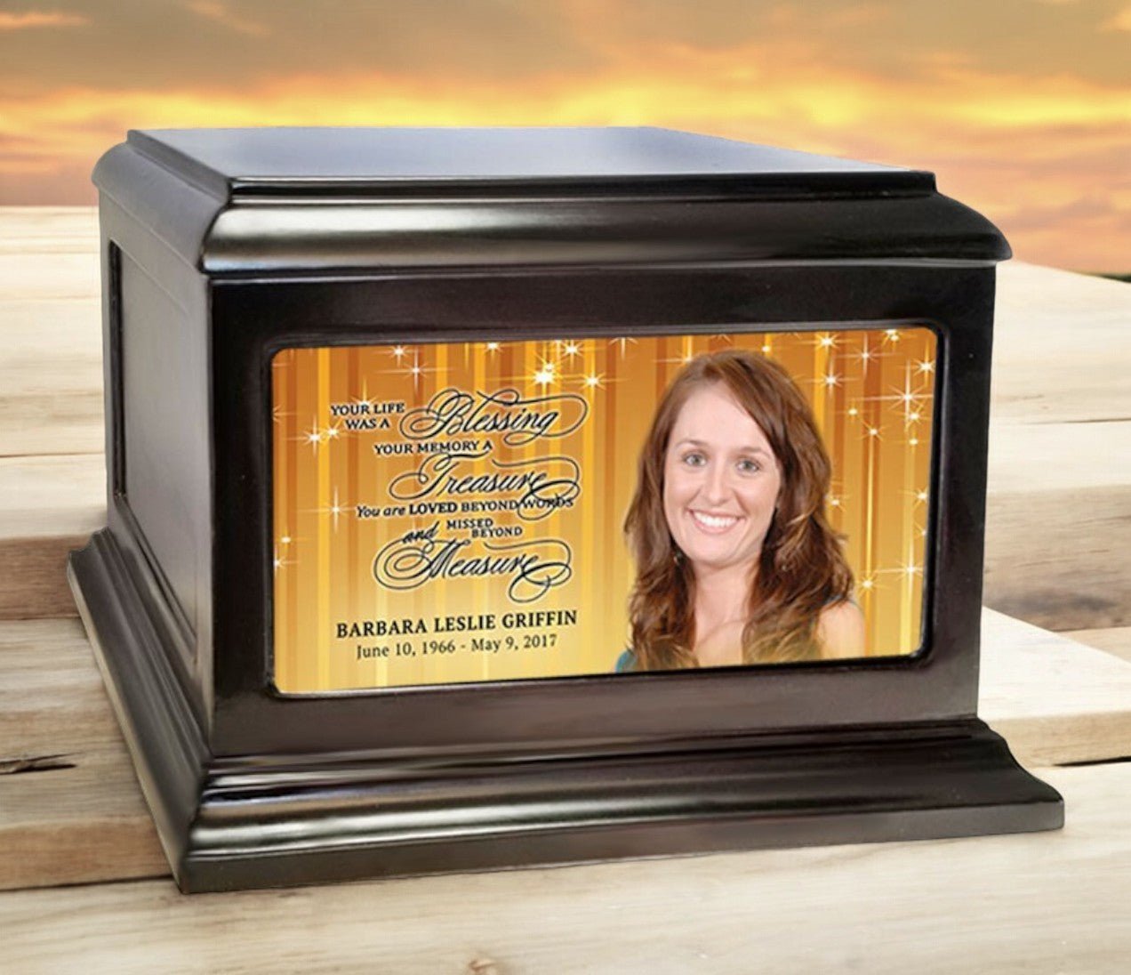 Brilliance Wood Cremation Urn - The Funeral Program Site