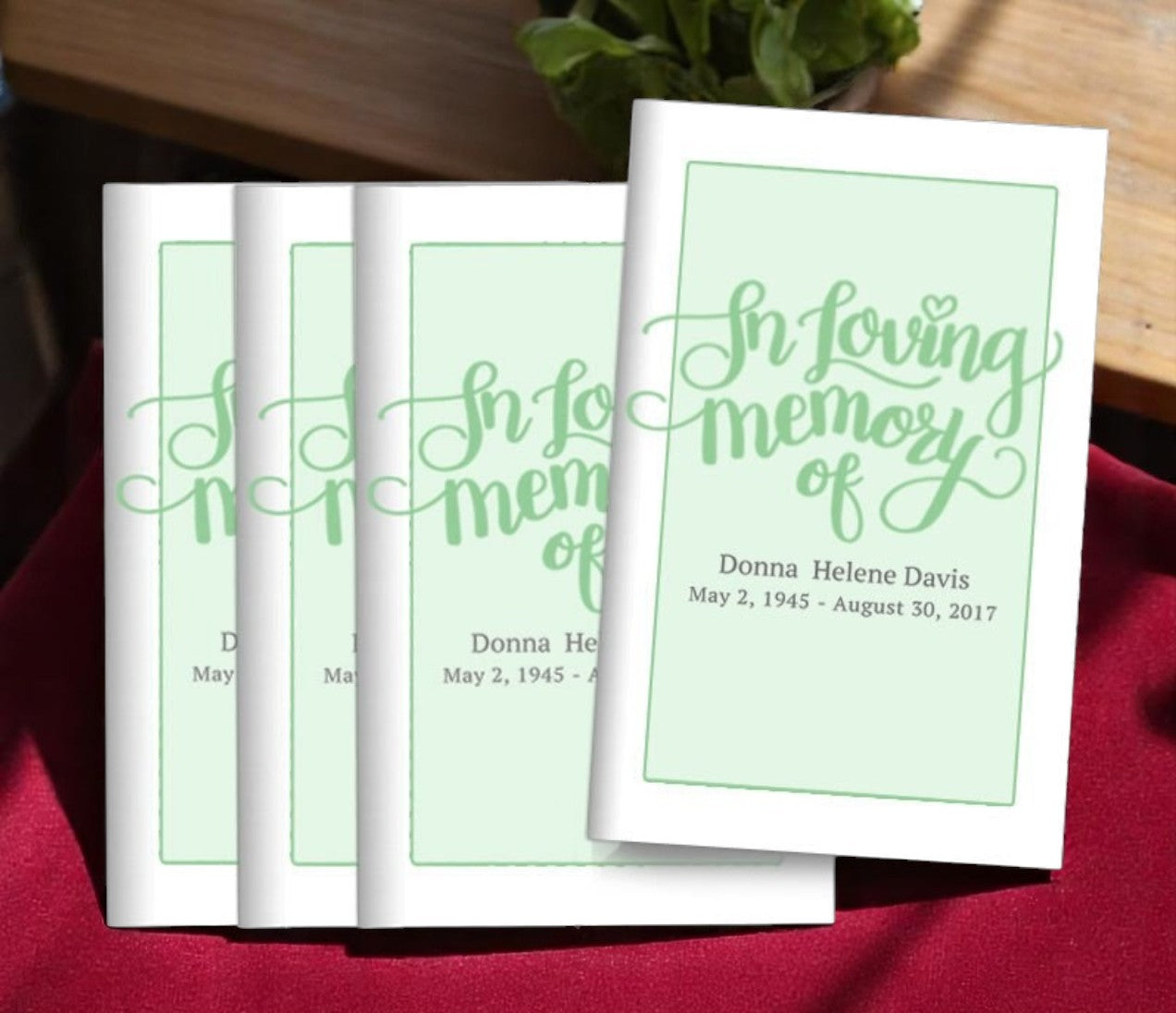 Brushed Bifold Funeral Program Design & Print (Pack of 50)