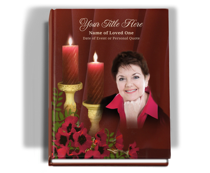 Candlelight Memorial Funeral Guest Book