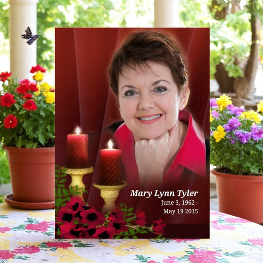 Candlelight Funeral Memorial Poster Portrait