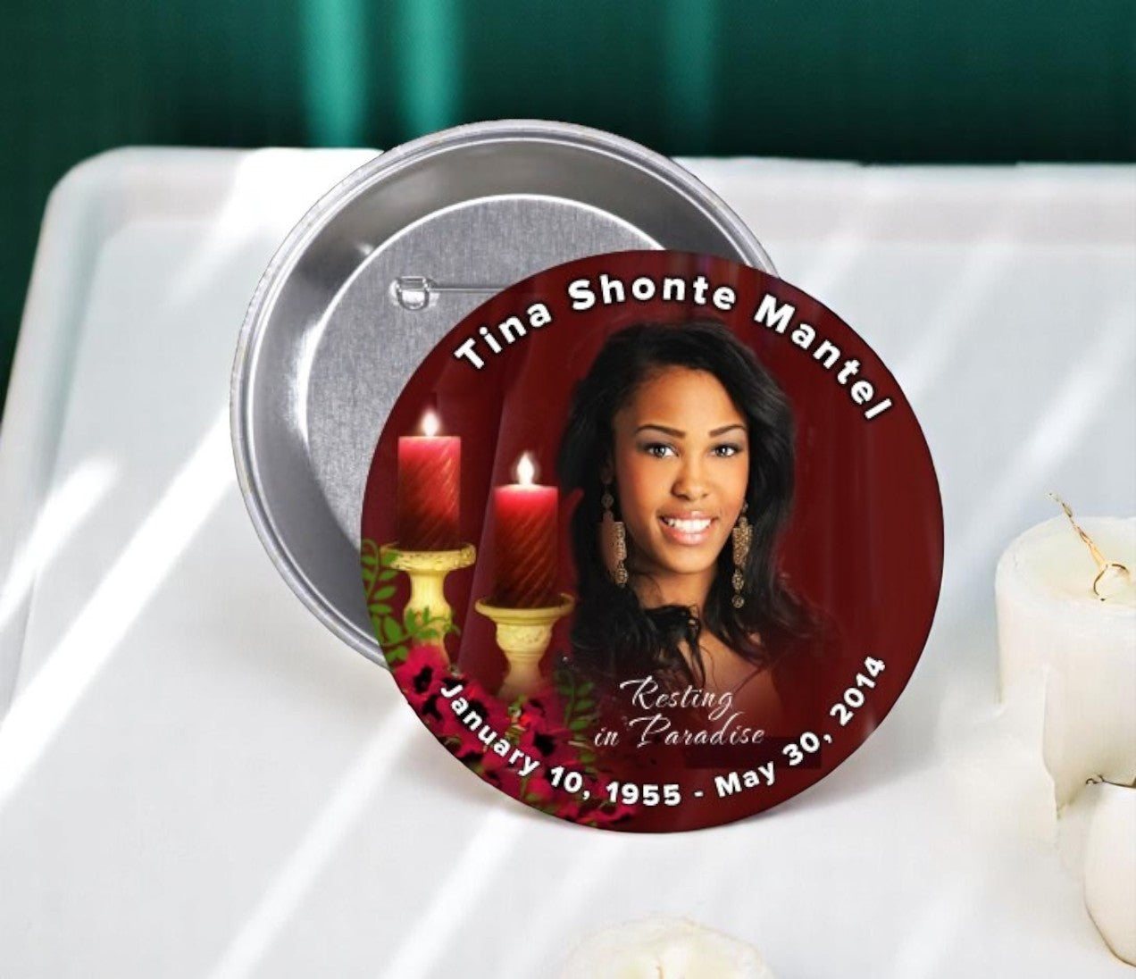 Candlelight Memorial Button (Pack of 10)