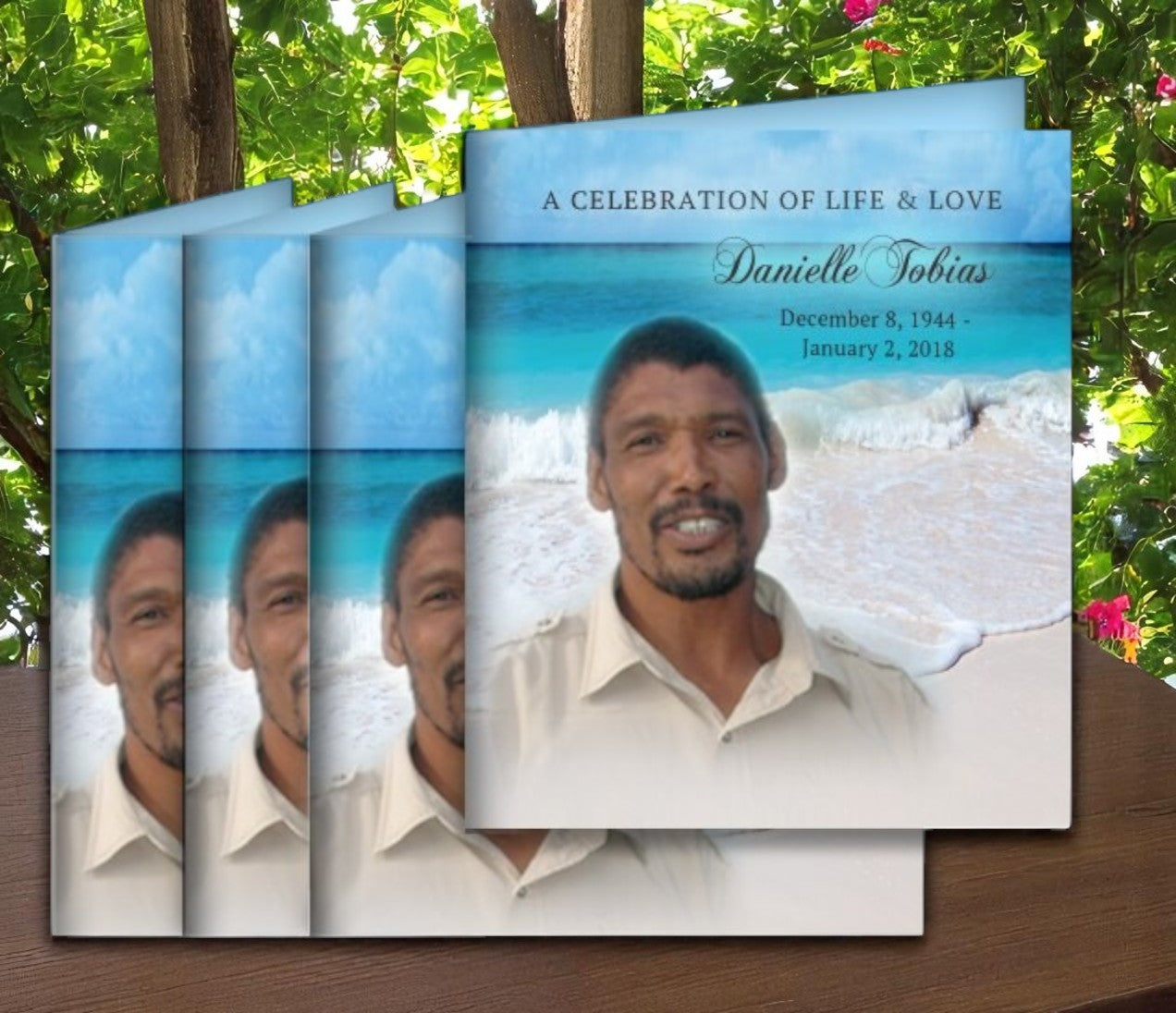 Caribbean Memorial Card Design & Print (Pack of 50)