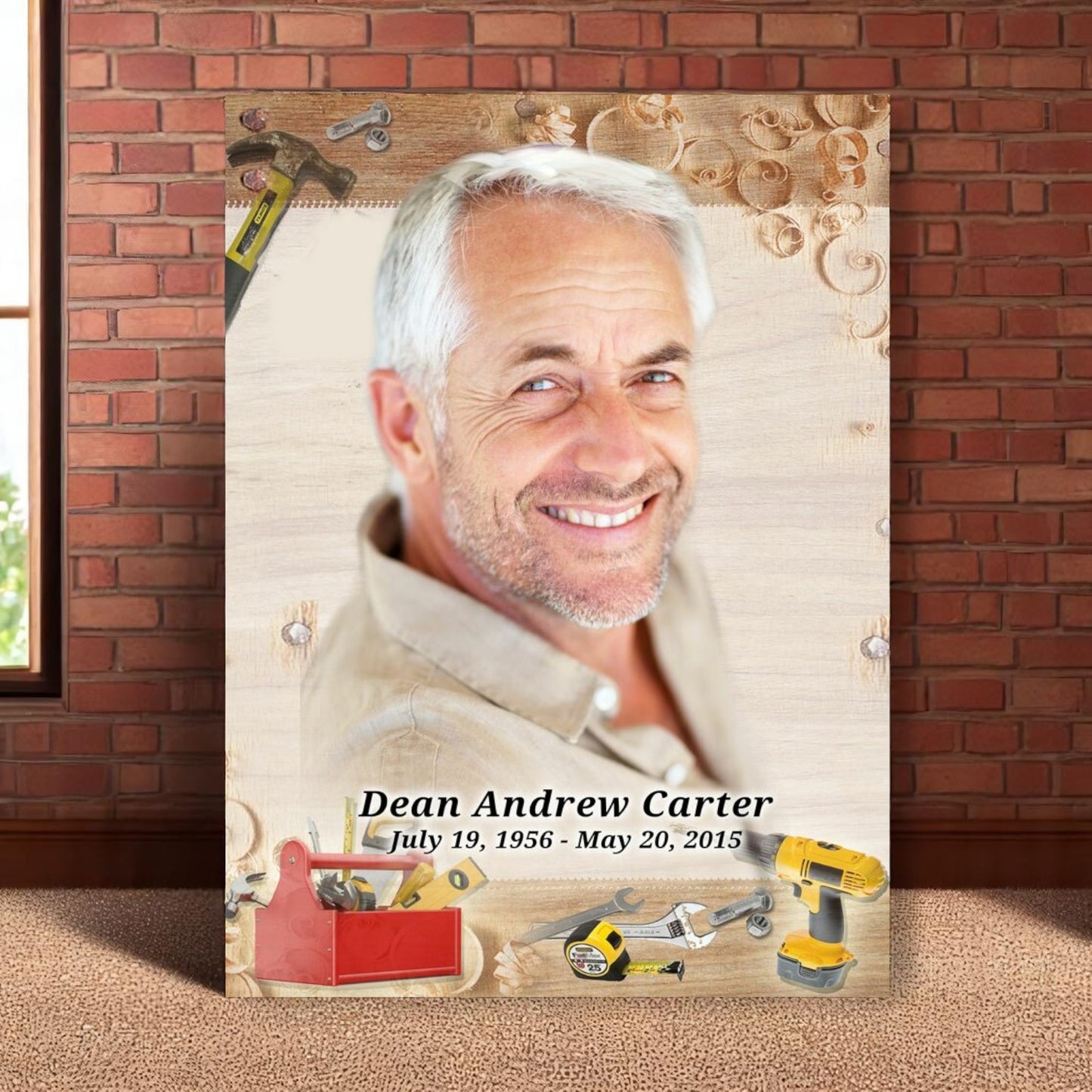 Carpenter Funeral Memorial Poster Portrait