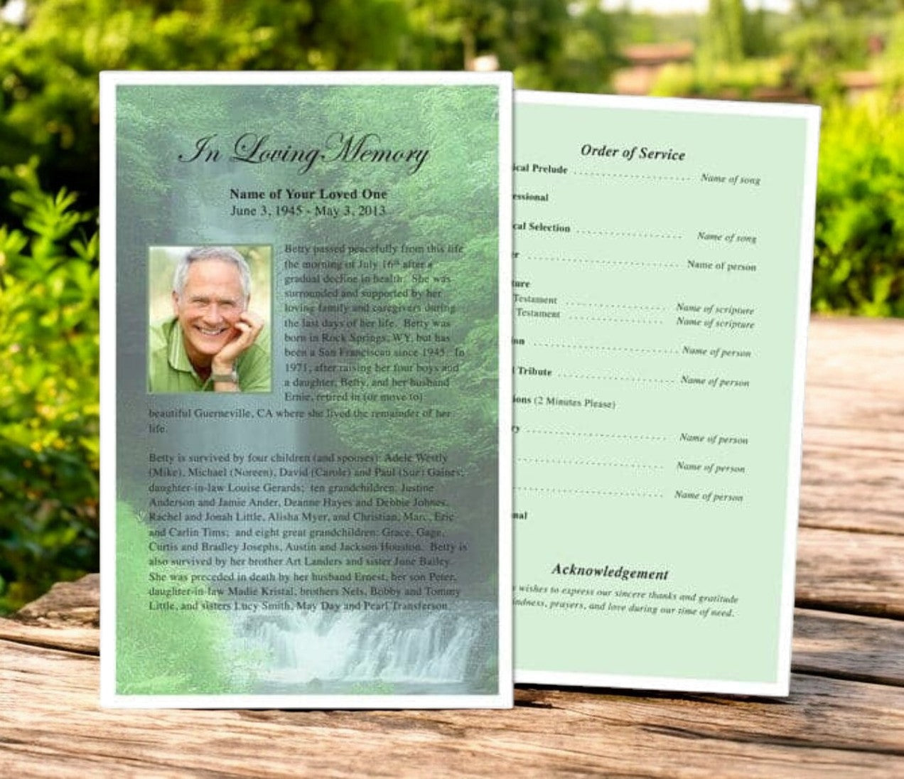 Cascade Funeral Flyer Template