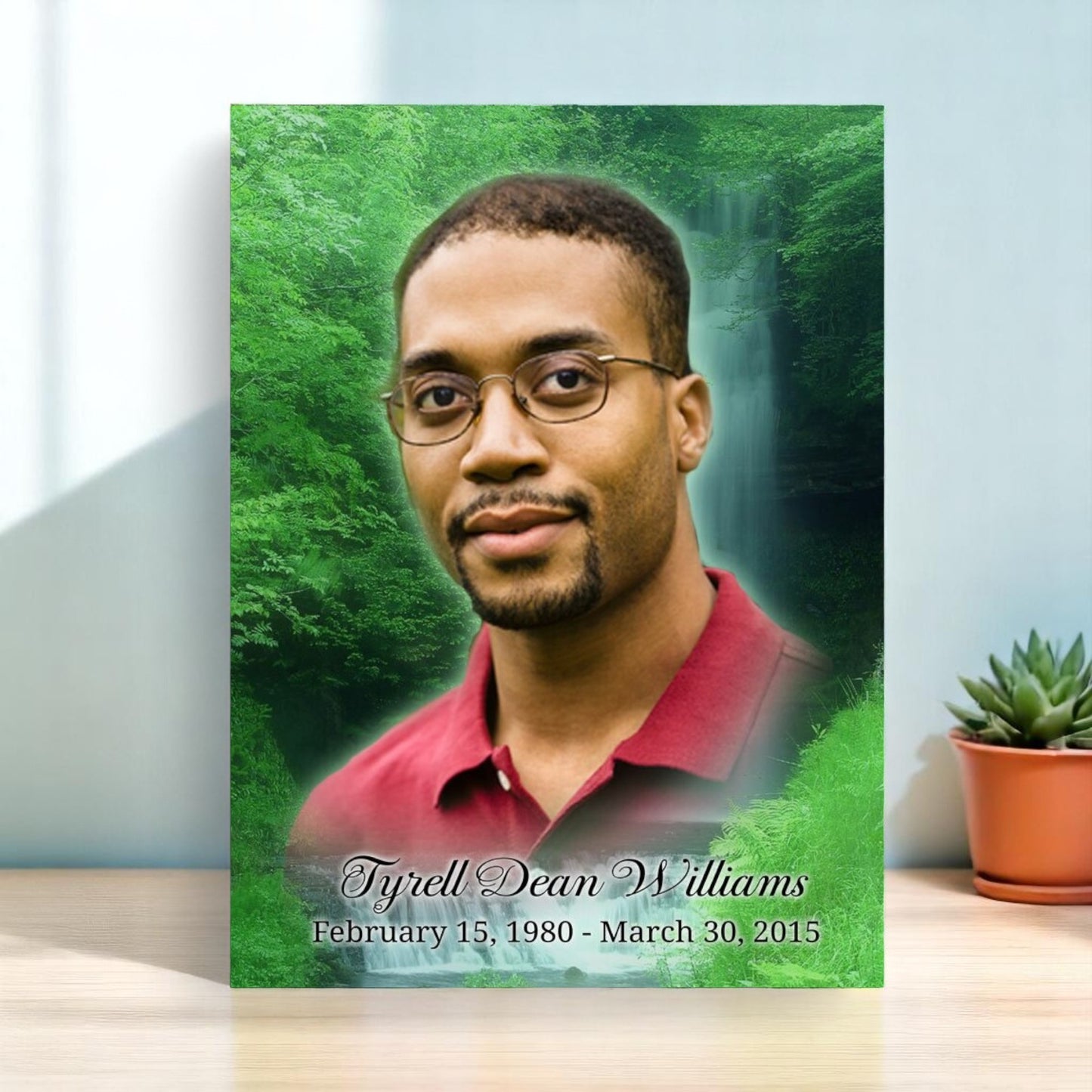 Cascade Funeral Memorial Poster Portrait