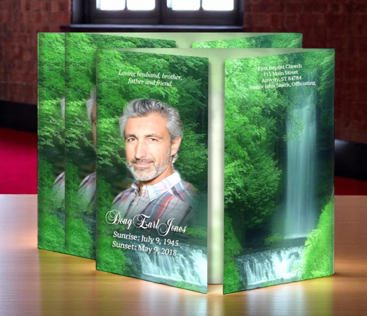Cascade Gatefold Funeral Program Design & Print (Pack of 50)