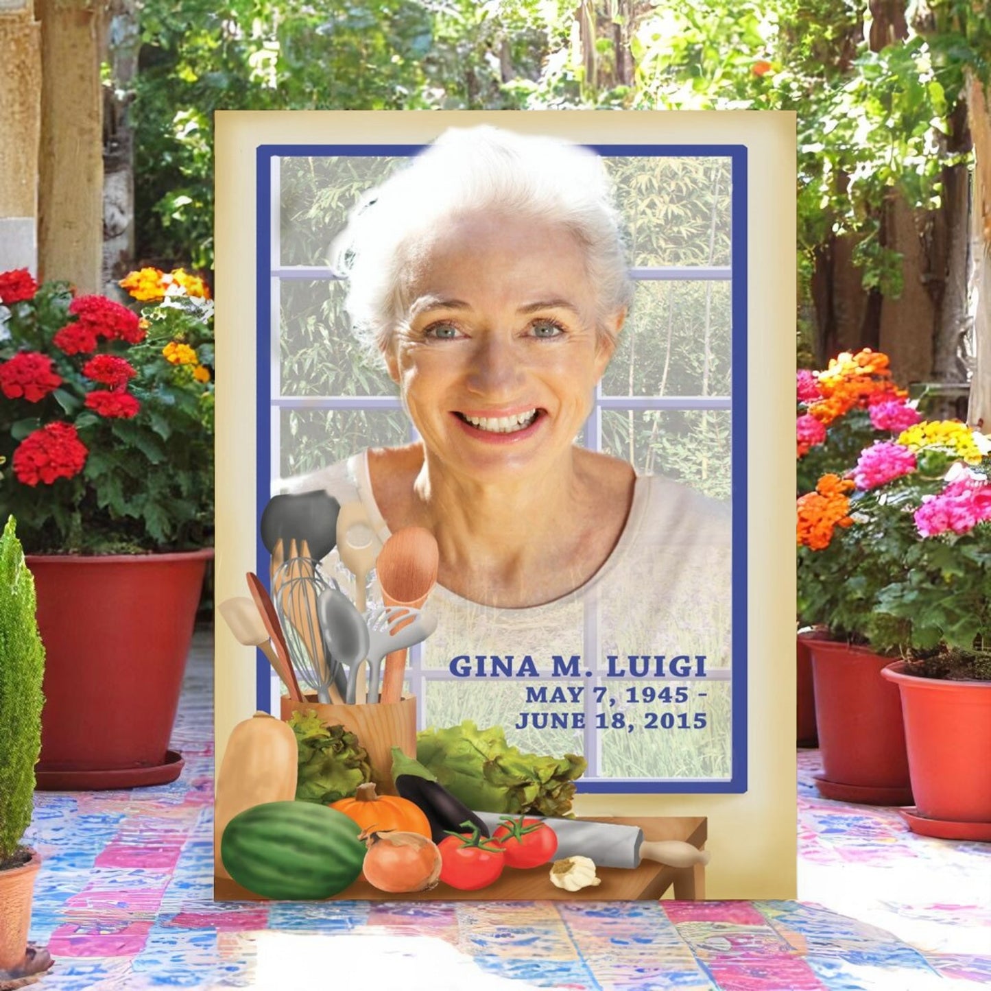 Chef Funeral Memorial Poster Portrait
