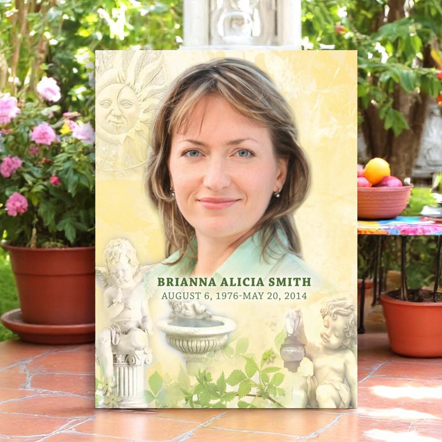 Cherub Funeral Memorial Poster Portrait