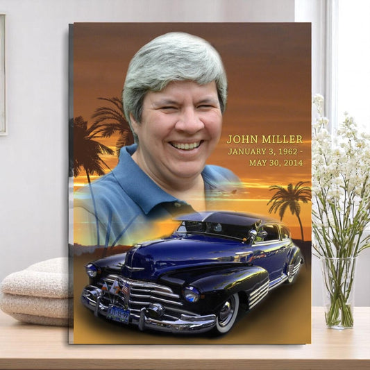 Classic Funeral Memorial Poster Portrait