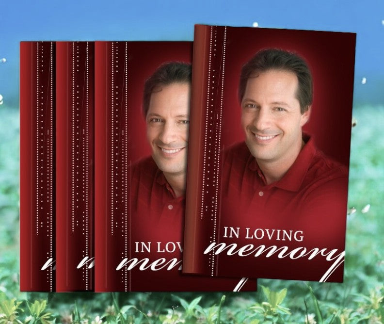 Solid Contemporary Bifold Funeral Program Design & Print (Pack of 50)